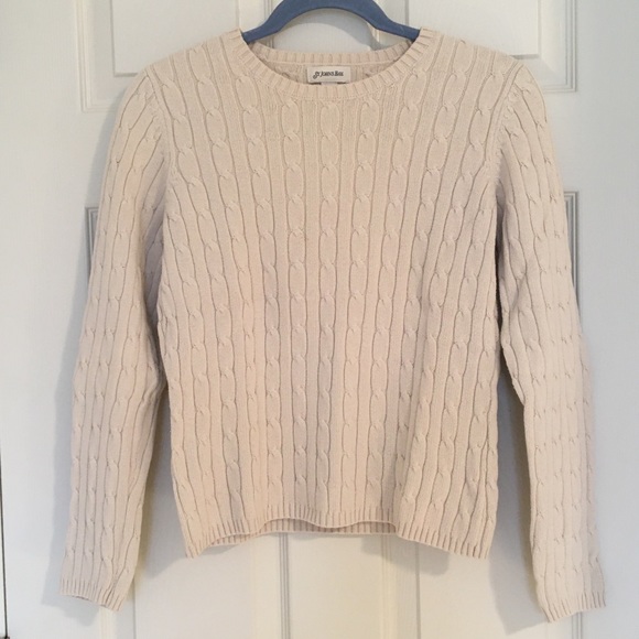 St. John's Bay Sweaters - Cream color cable knit sweater St. John’s Bay size S